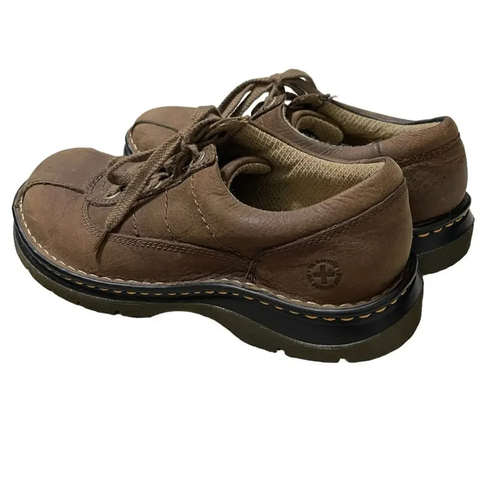 Dr. Martens Vintage John Brown Leather Low Top Lace Up Oxford Shoe Size 8